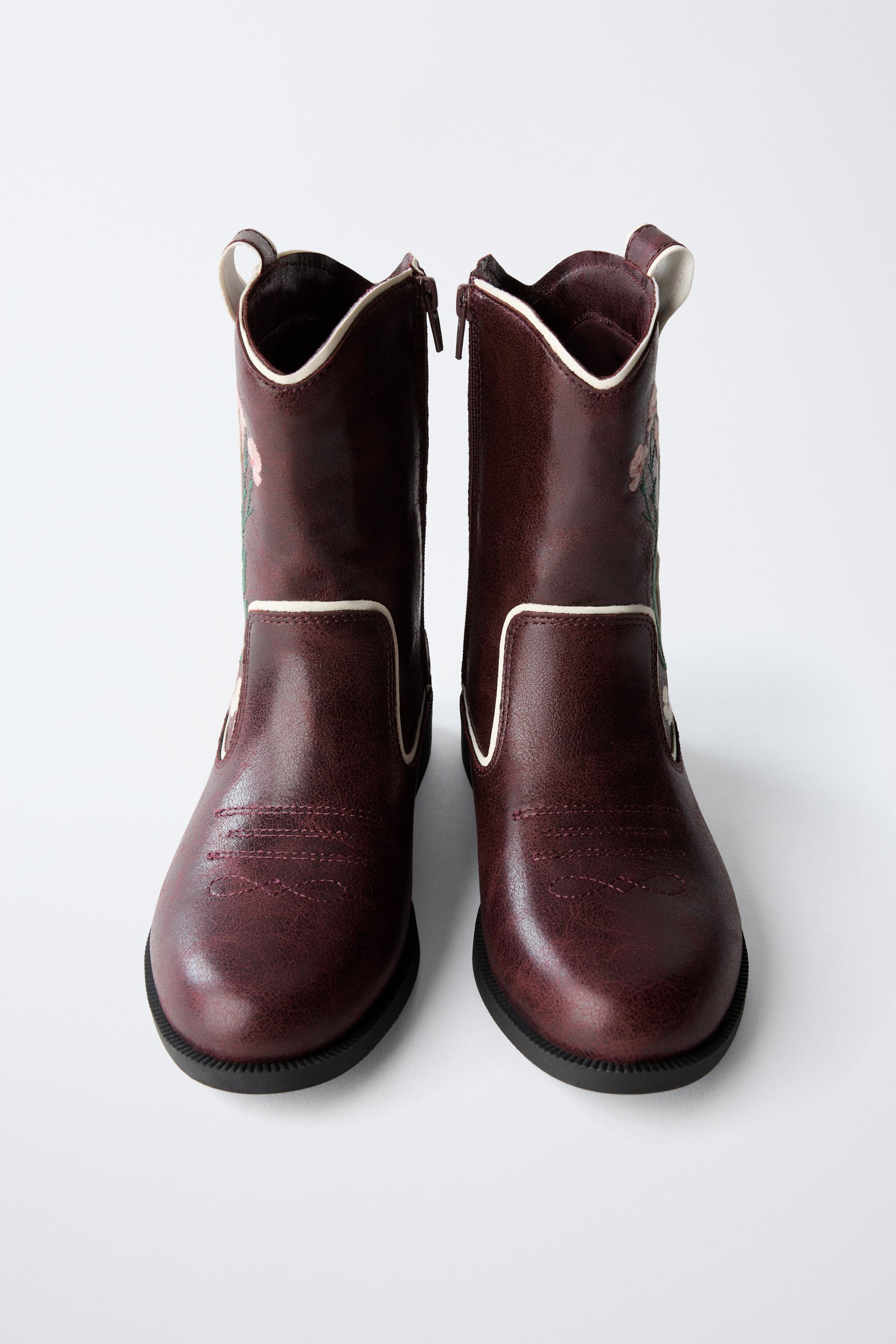 EMBROIDERED ANKLE BOOTS